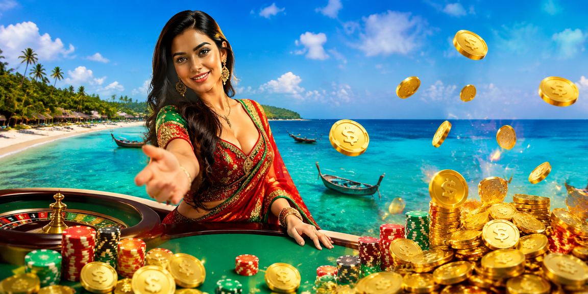 A tourist using a betting app on Saint Martin's Island